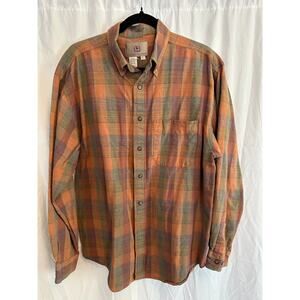 The Territory Ahead Button Down Shirt Men's Large Plaid Corduroy